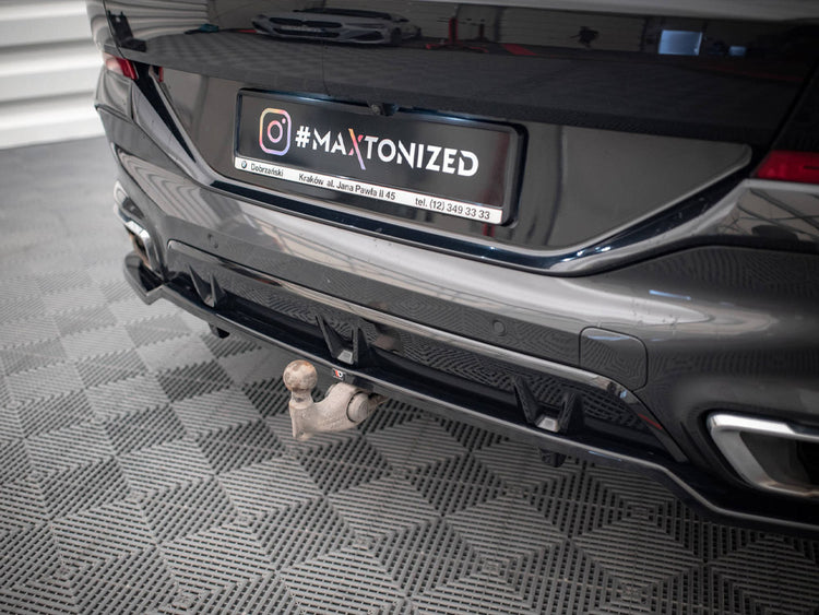 Central Rear Splitter (Vertical Bars) V.3 BMW X6 M-Pack G06 - Wayside Performance 