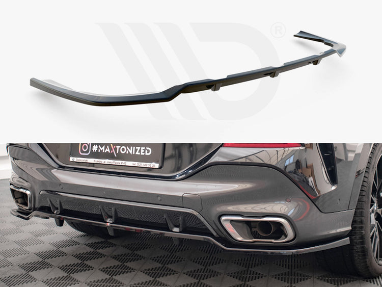 Central Rear Splitter (Vertical Bars) V.2 BMW X6 M-Pack G06 - Wayside Performance 
