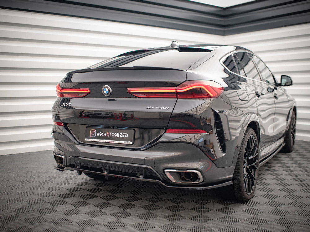 Central Rear Splitter (Vertical Bars) V.2 BMW X6 M-Pack G06 - Wayside Performance 