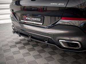 Central Rear Splitter (Vertical Bars) V.2 BMW X6 M-Pack G06 - Wayside Performance 