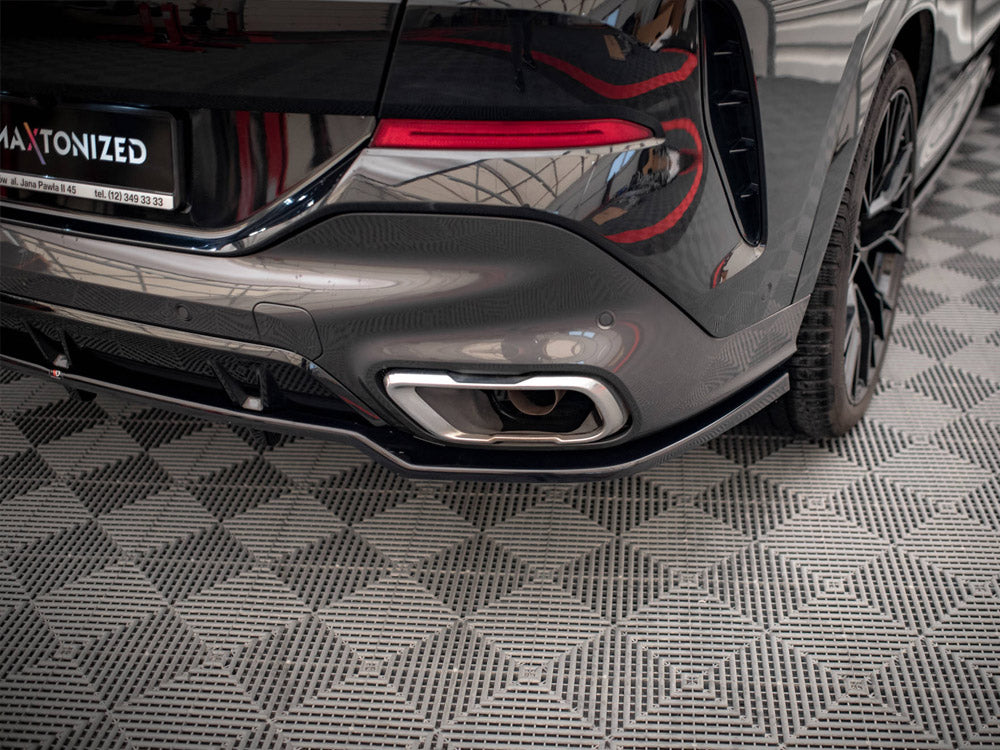 Central Rear Splitter (Vertical Bars) V.2 BMW X6 M-Pack G06 - Wayside Performance 