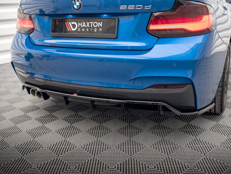 Central Rear Splitter (Vertical Bars) BMW 2 M-Pack F22 - Wayside Performance 