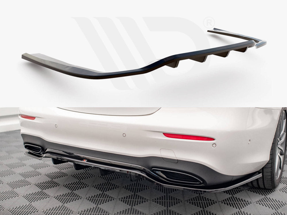 Central Rear Splitter (Vertical Bars) Mercedes E AMG Line W213 Facelift - Wayside Performance 