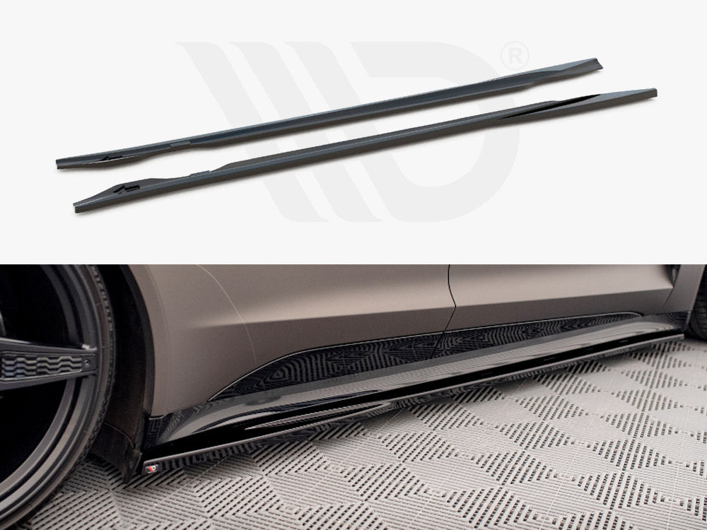 Side Skirts Diffusers V.1 Audi e-Tron GT / RS GT Mk1 - Wayside Performance 