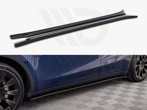 Side Skirts Diffusers V.2 Tesla Model Y - Wayside Performance 