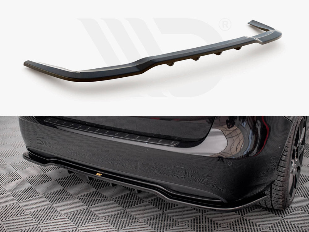 Central Rear Splitter (Vertical Bars) Mercedes B W246 Facelift - Wayside Performance 