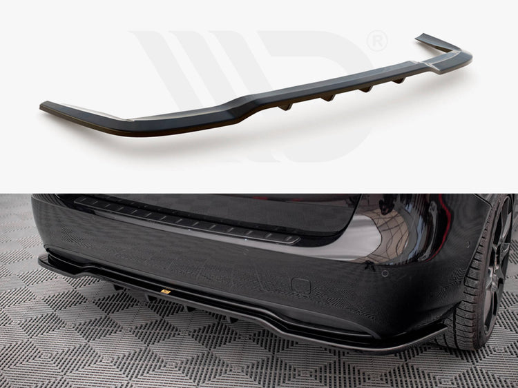 Central Rear Splitter (Vertical Bars) Mercedes B W246 Facelift - Wayside Performance 