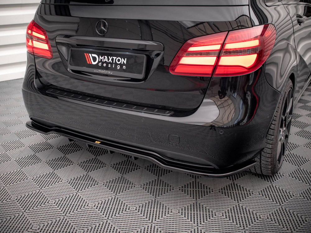 Central Rear Splitter (Vertical Bars) Mercedes B W246 Facelift - Wayside Performance 