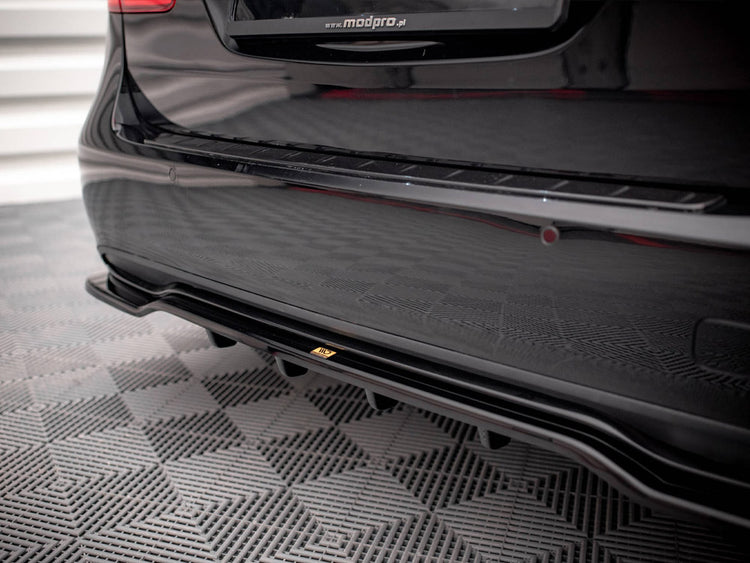 Central Rear Splitter (Vertical Bars) Mercedes B W246 Facelift - Wayside Performance 