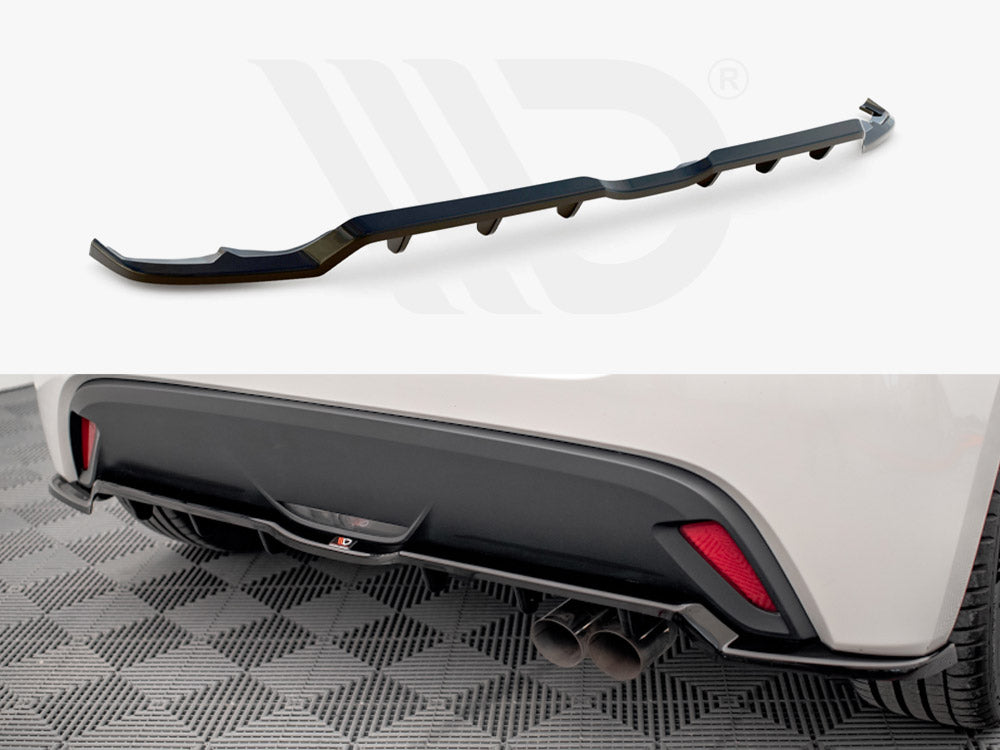 Central Rear Splitter V.2 (Vertical Bars) Toyota Yaris Mk4 - Wayside Performance 