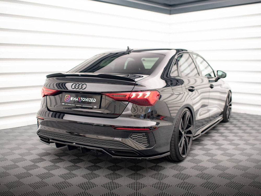 Central Rear Splitter (Vertical Bars) Audi A3 S-Line Sedan 8Y - Wayside Performance 