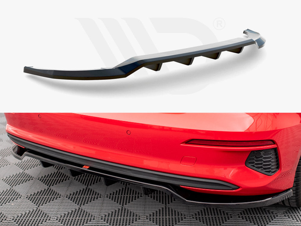 Central Rear Splitter (Vertical Bars) Audi A3 Sportback 8Y - Wayside Performance 