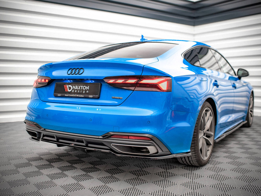 Central Rear Splitter (Vertical Bars) Audi A5 S-Line F5 Facelift - Wayside Performance 