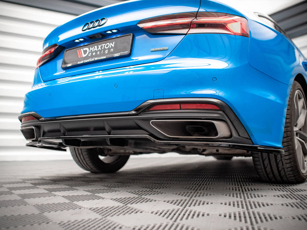 Central Rear Splitter (Vertical Bars) Audi A5 S-Line F5 Facelift - Wayside Performance 