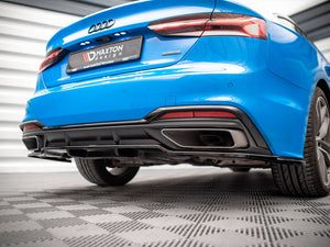 Central Rear Splitter (Vertical Bars) Audi A5 S-Line F5 Facelift - Wayside Performance 