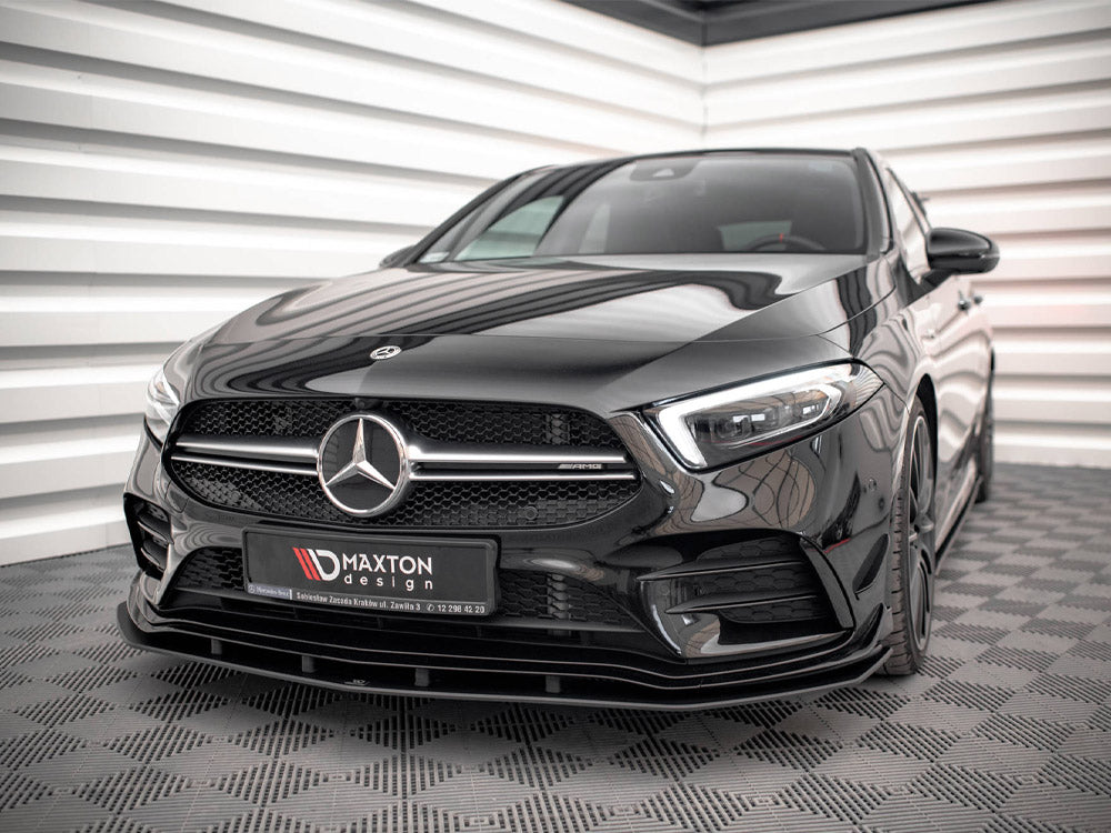 Street PRO Front Splitter Mercedes A35 AMG / AMG-Line Aero Pack W177 - Wayside Performance 