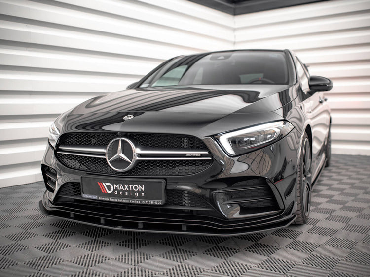 Street PRO Front Splitter Mercedes A35 AMG / AMG-Line Aero Pack W177 - Wayside Performance 