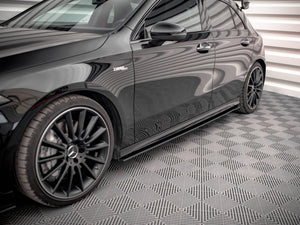 Street PRO Side Skirts Diffusers Mercedes A35 AMG / AMG-Line Aero Pack W177 - Wayside Performance 