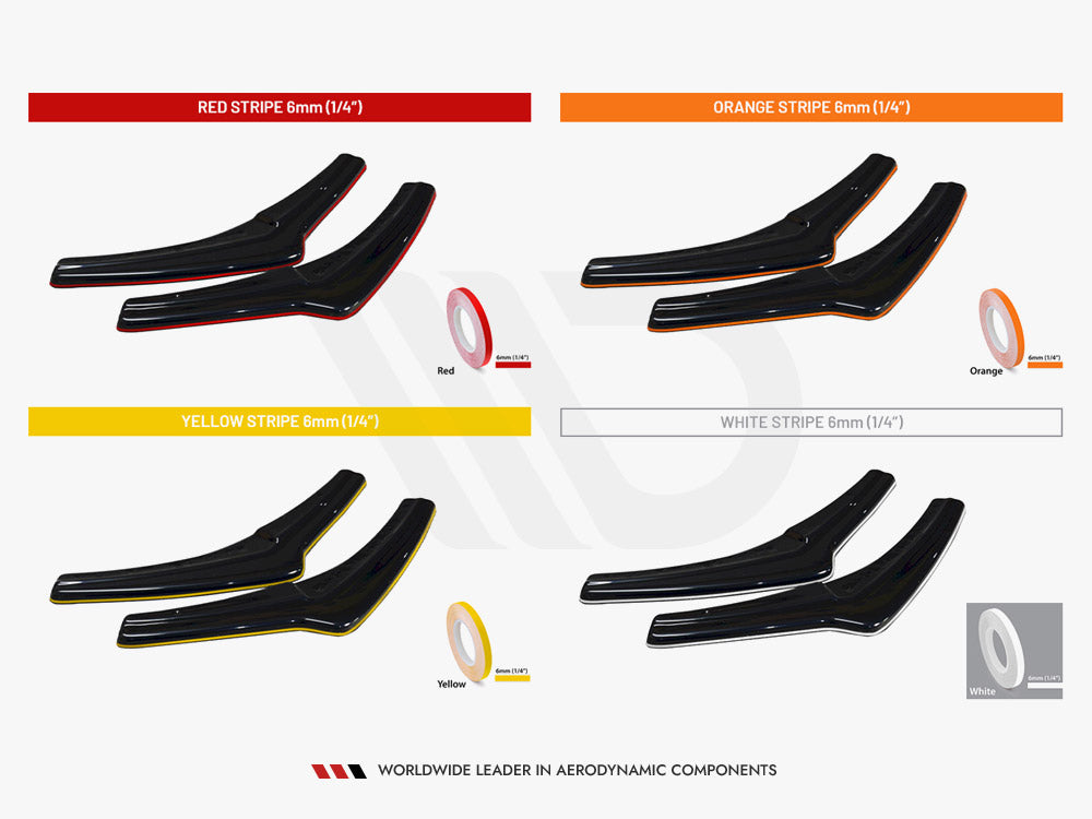Rear Side Splitters Mercedes A35 AMG Hatchback W177 - Wayside Performance 