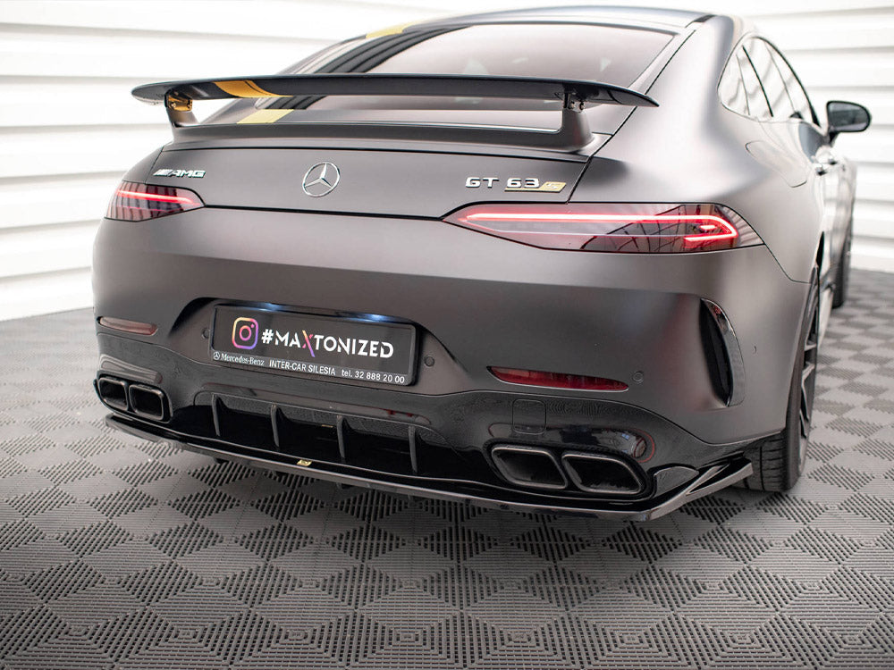 Central Rear Splitter (Vertical Bars) Mercedes AMG GT 63S 4-door Coupe Aero - Wayside Performance 