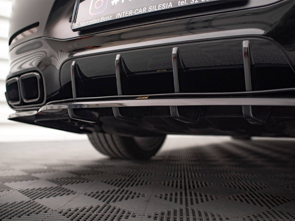 Central Rear Splitter (Vertical Bars) Mercedes AMG GT 63S 4-door Coupe Aero - Wayside Performance 