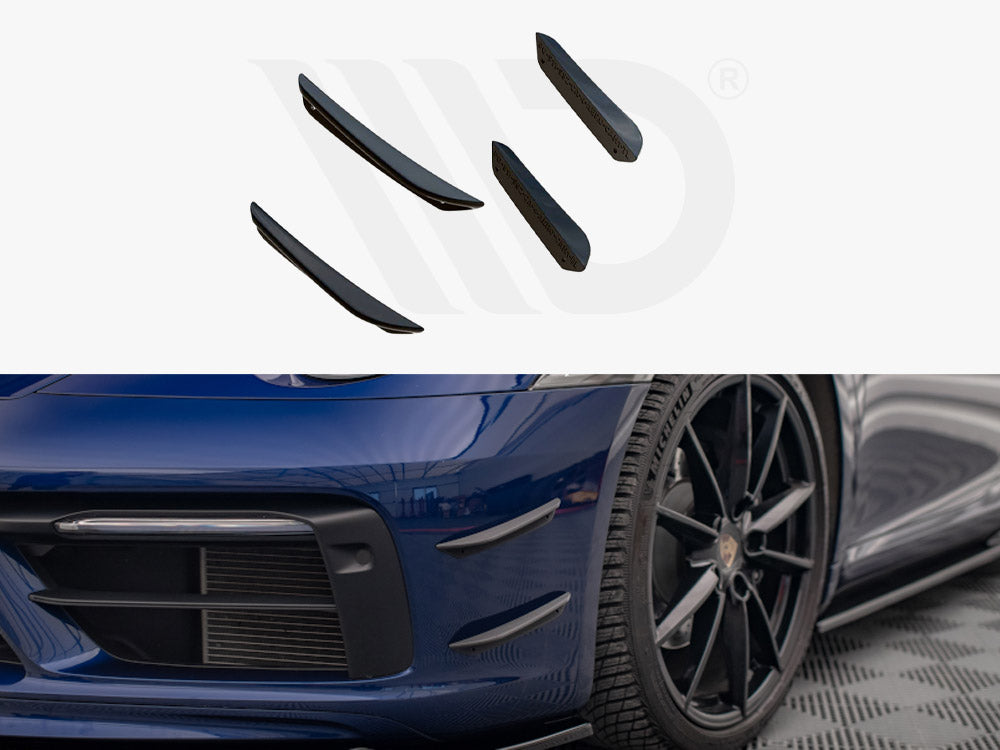 Front Bumper Wings (Canards) Porsche 911 Carrera Aero 992 - Wayside Performance 