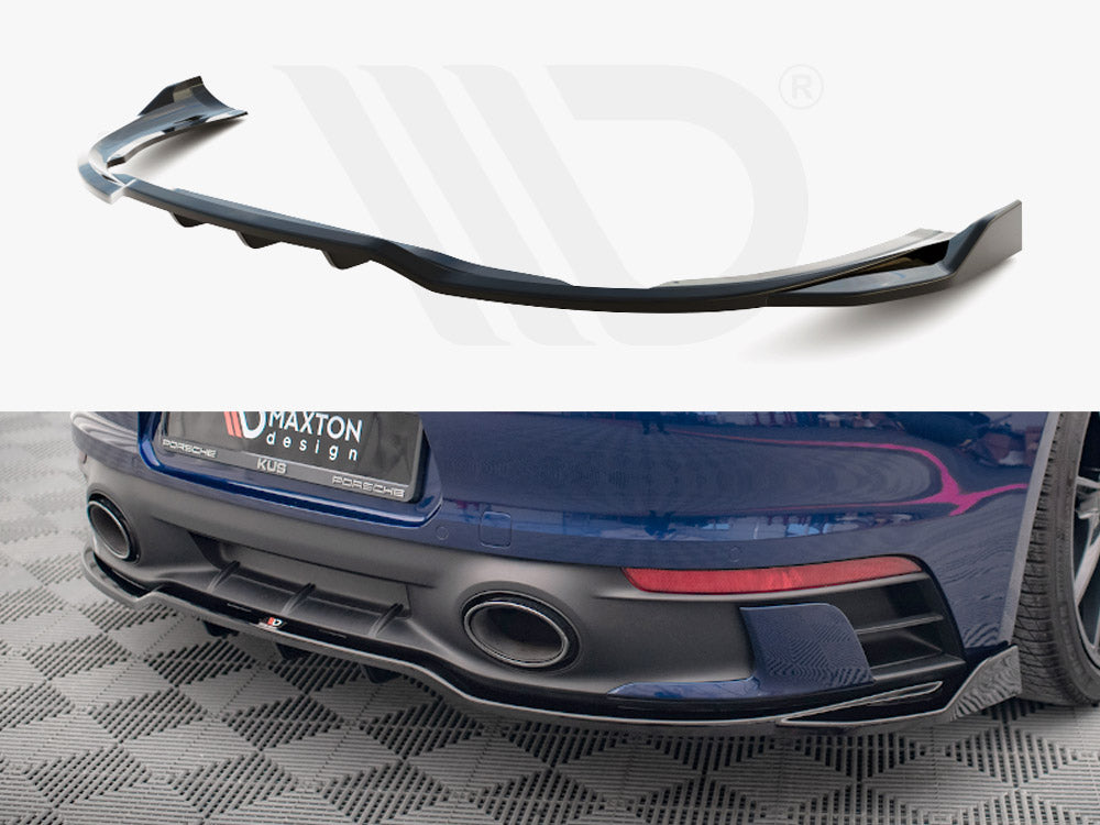 Central Rear Splitter (Vertical Bars) V.2 Porsche 911 Carrera Aero / Carrera GTS 992 - Wayside Performance 