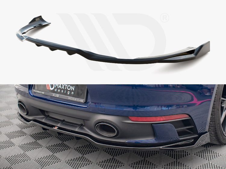 Central Rear Splitter (Vertical Bars) V.2 Porsche 911 Carrera Aero / Carrera GTS 992 - Wayside Performance 