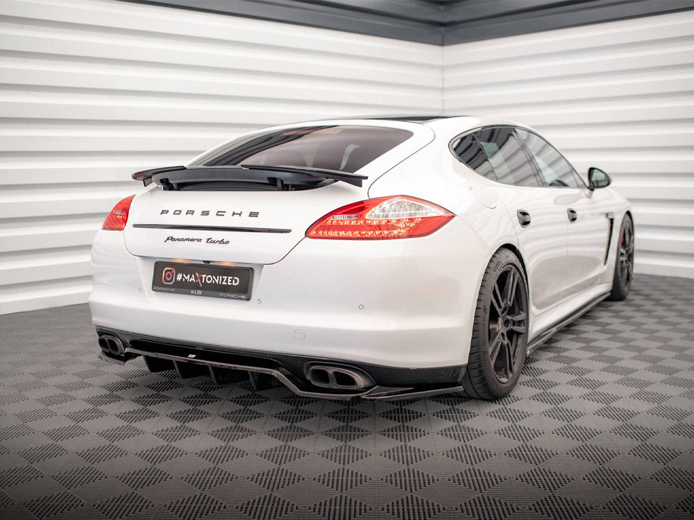 Central Rear Splitter (Vertical Bars) Porsche Panamera Turbo 970 - Wayside Performance 