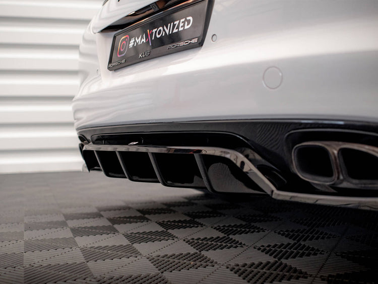 Central Rear Splitter (Vertical Bars) Porsche Panamera Turbo 970 - Wayside Performance 