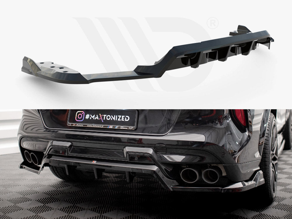 Central Rear Splitter (Vertical Bars) BMW X6 M F96 - Wayside Performance 