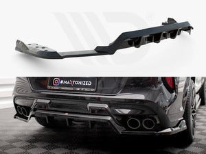 Central Rear Splitter (Vertical Bars) BMW X6 M F96 - Wayside Performance 