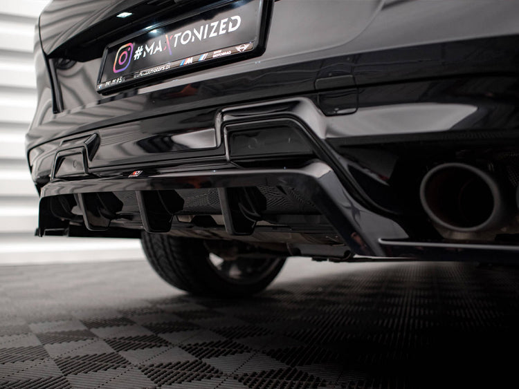 Central Rear Splitter (Vertical Bars) BMW X6 M F96 - Wayside Performance 