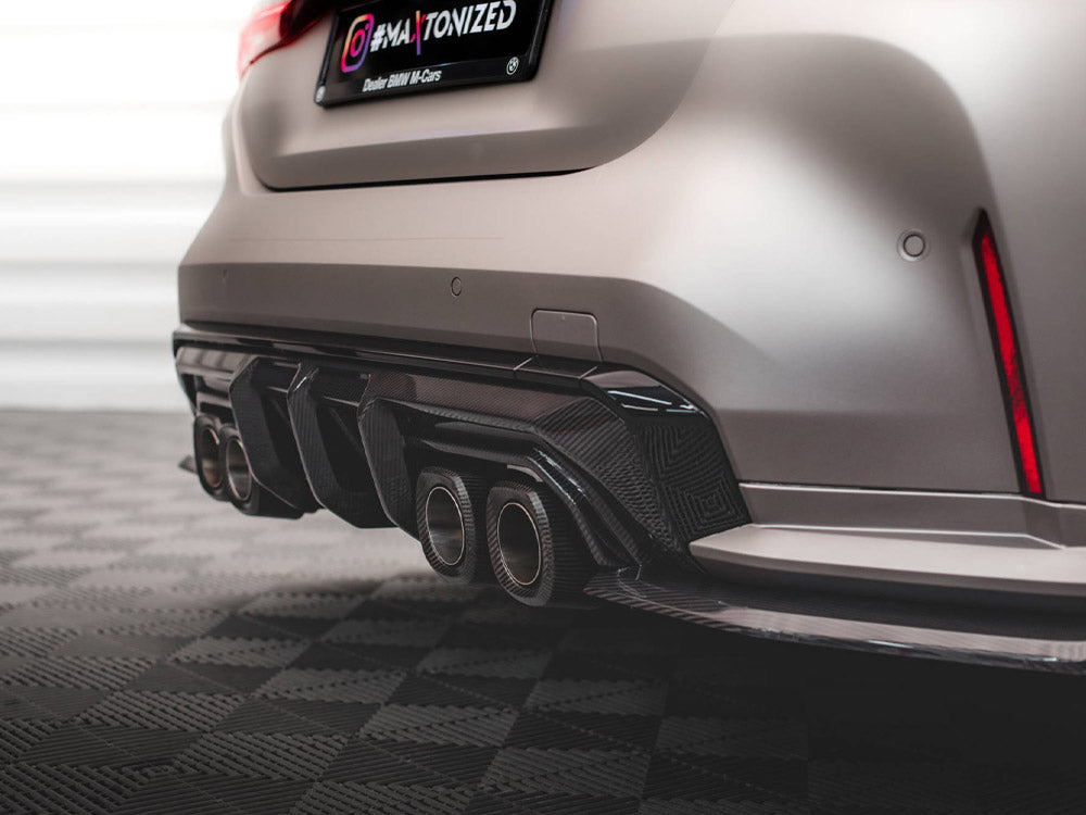 Maxton Design Carbon Fiber Rear Diffuser Bmw M4 G82 - Wayside Performance 