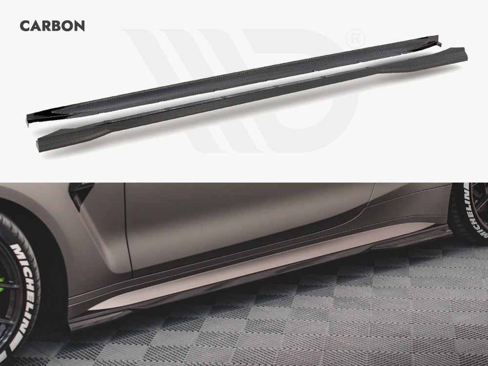 Maxton Design Carbon Fiber Side Skirts Bmw M4 G82 - Wayside Performance 