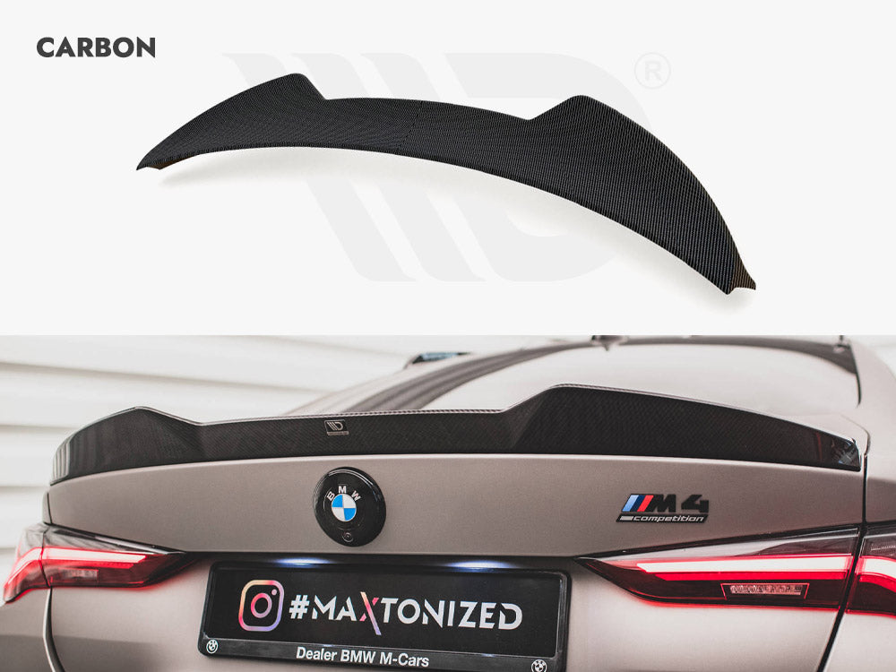 Maxton Design Carbon Fiber Tailgate Spoiler Bmw M4 G82 - Wayside Performance 
