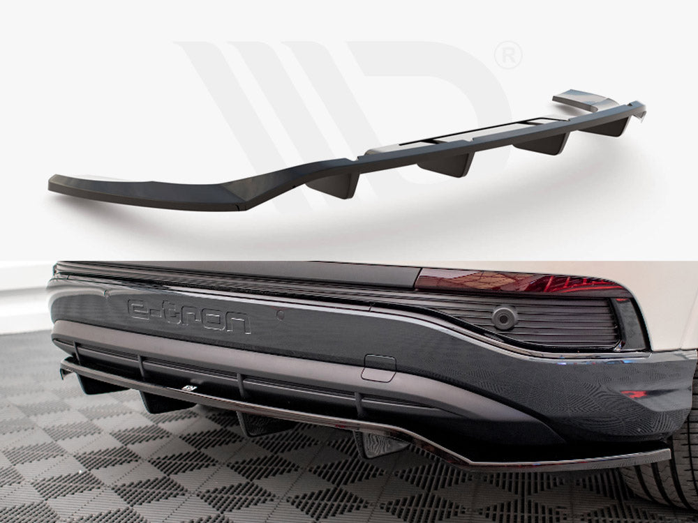 Central Rear Splitter (Vertical Bars) Audi Q4 e-Tron Sportback Mk1 - Wayside Performance 