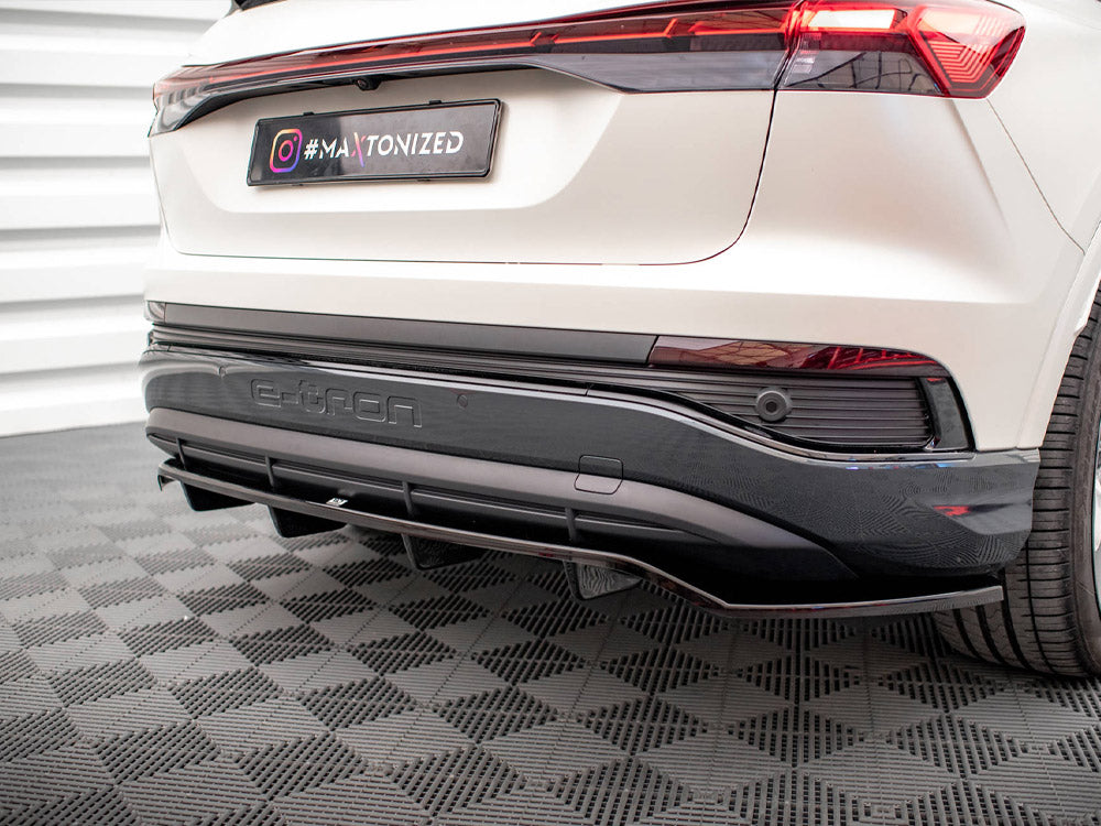 Central Rear Splitter (Vertical Bars) Audi Q4 e-Tron Sportback Mk1 - Wayside Performance 