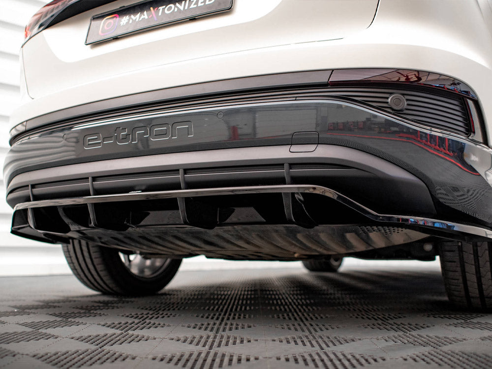 Central Rear Splitter (Vertical Bars) Audi Q4 e-Tron Sportback Mk1 - Wayside Performance 