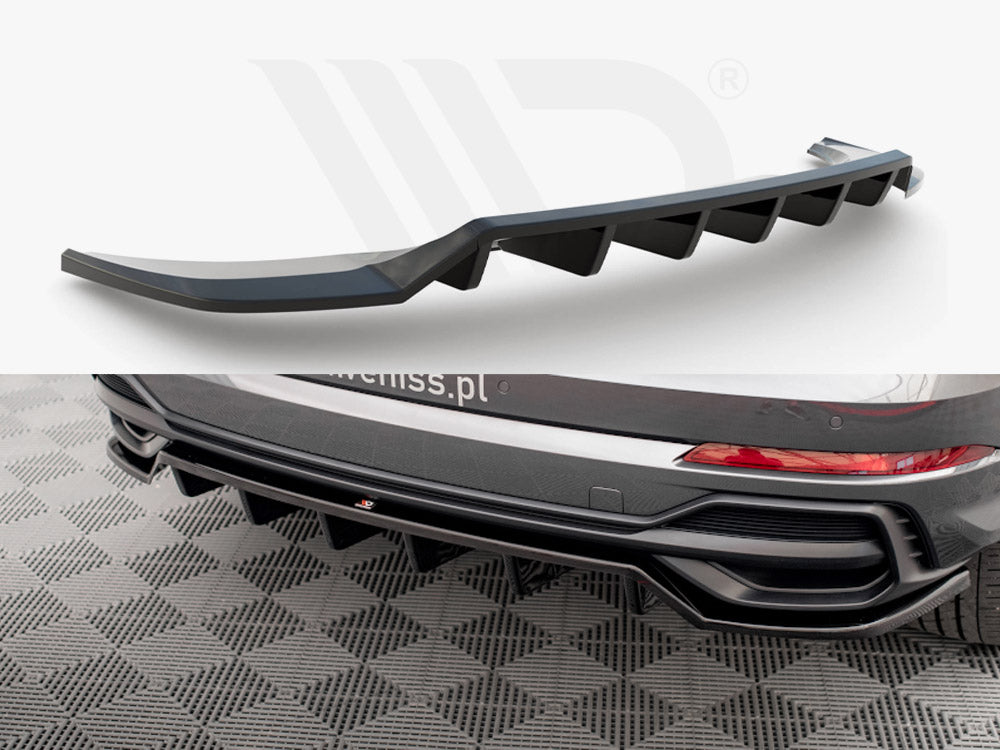 Central Rear Splitter (Vertical Bars) Audi Q3 S-Line F3 - Wayside Performance 