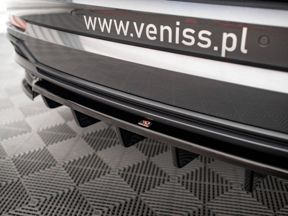 Central Rear Splitter (Vertical Bars) Audi Q3 S-Line F3 - Wayside Performance 