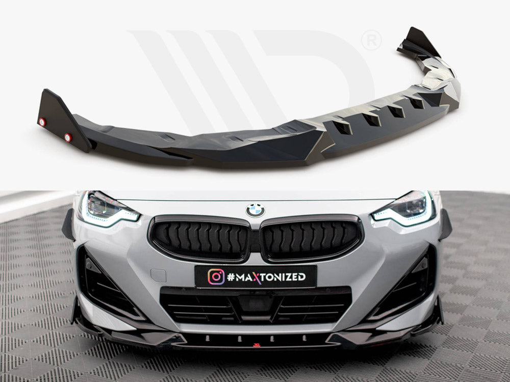 Front Splitter V.2 + Flaps BMW 2 Coupe M-Pack / M240i G42 - Wayside Performance 