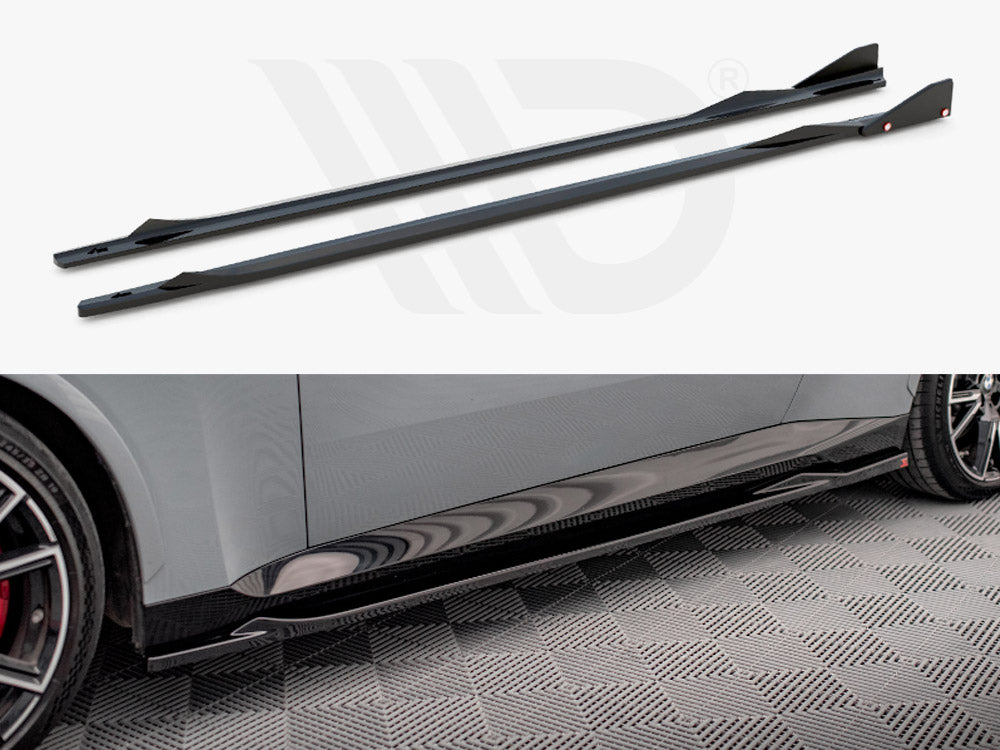 Side Skirts Diffusers V.2 + Flaps BMW 2 Coupe M-Pack / M240i G42 - Wayside Performance 