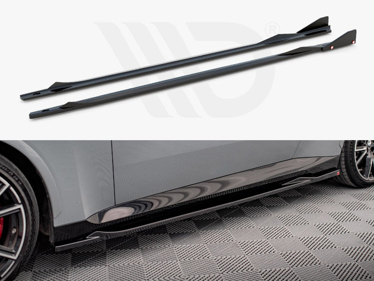 Side Skirts Diffusers V.2 + Flaps BMW 2 Coupe M-Pack / M240i G42 - Wayside Performance 