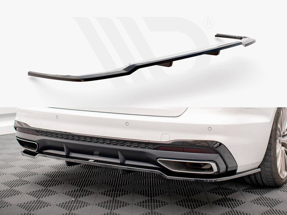 Central Rear Splitter (Vertical Bars) Audi A4 S-Line B9 Facelift - Wayside Performance 