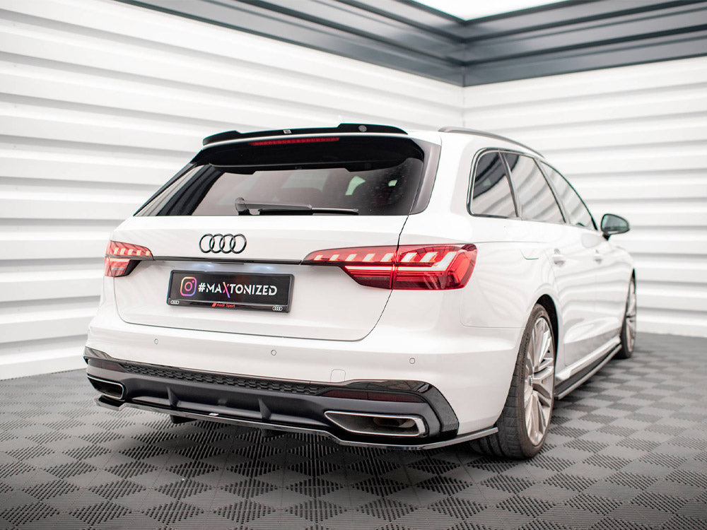 Central Rear Splitter (Vertical Bars) Audi A4 S-Line B9 Facelift - Wayside Performance 