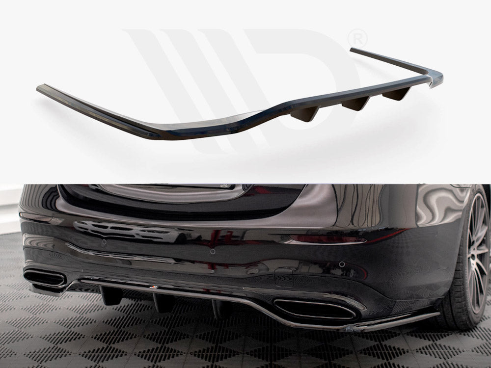 Central Rear Splitter (Vertical Bars) Mercedes S AMG-Line W223 - Wayside Performance 