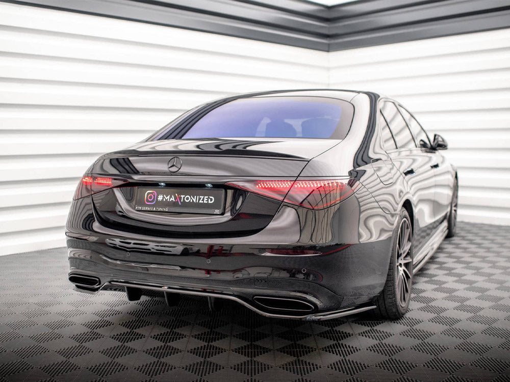 Central Rear Splitter (Vertical Bars) Mercedes S AMG-Line W223 - Wayside Performance 