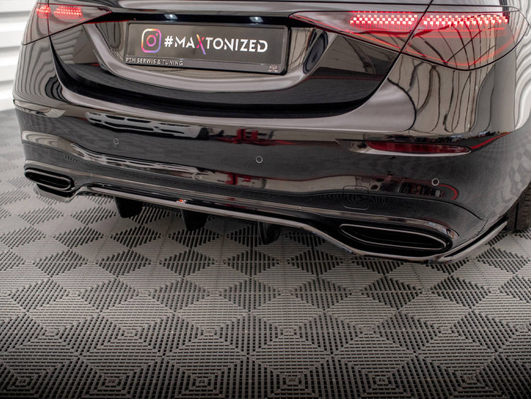 Central Rear Splitter (Vertical Bars) Mercedes S AMG-Line W223 - Wayside Performance 