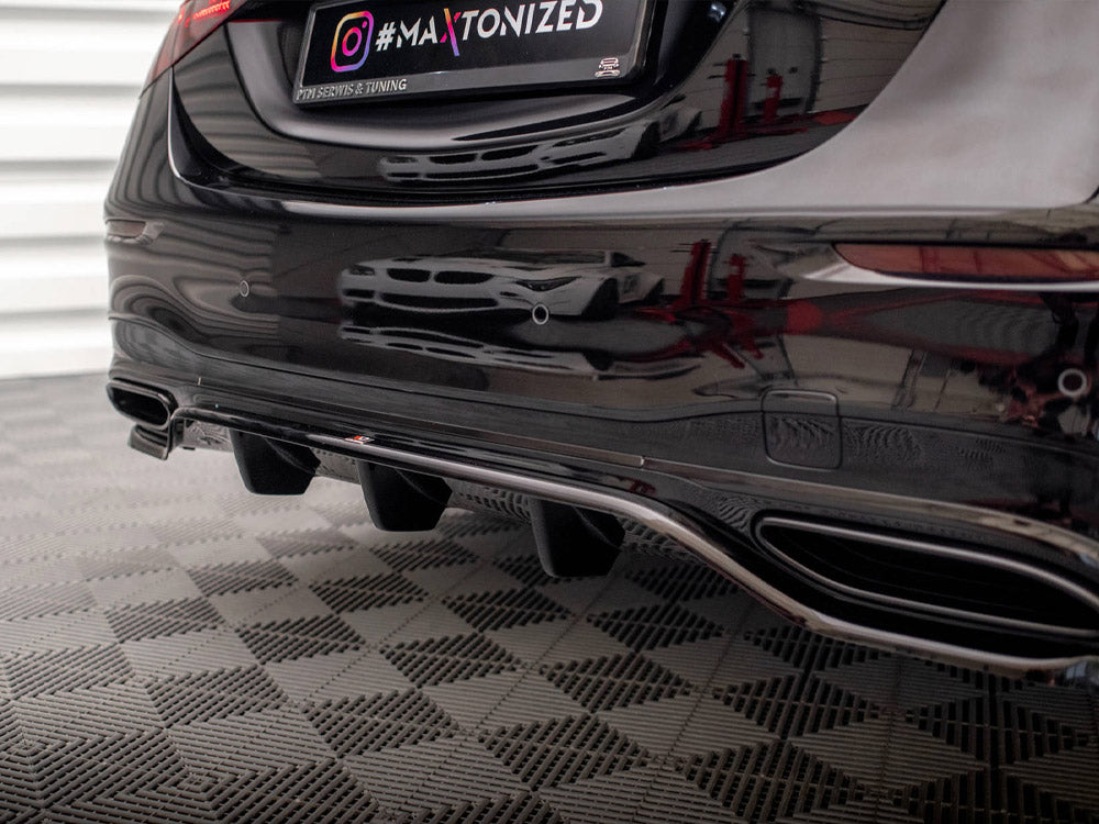 Central Rear Splitter (Vertical Bars) Mercedes S AMG-Line W223 - Wayside Performance 